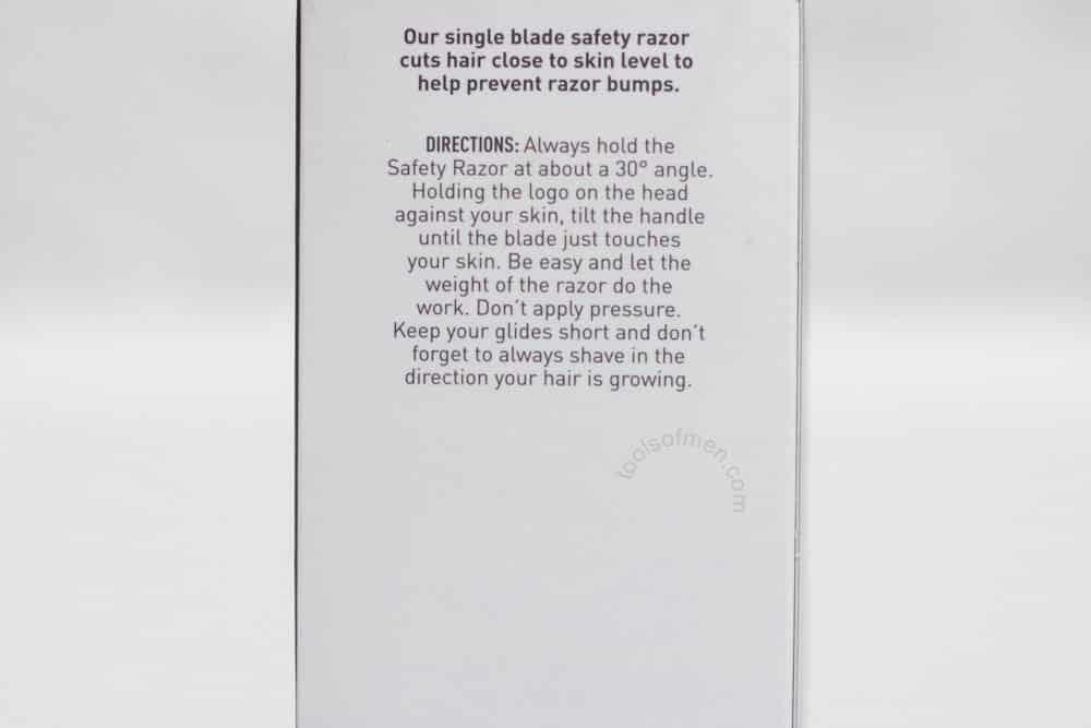 closeup view of bevel packaging side 1