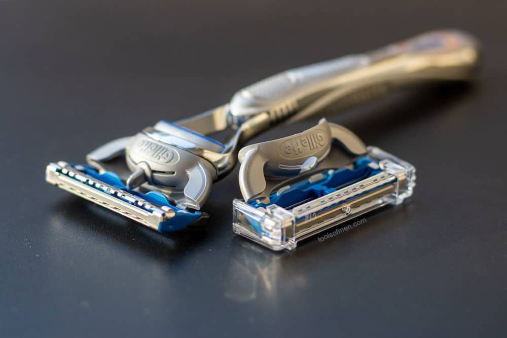 gillette skinguard next to replacement cartridge