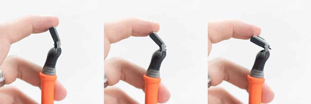 demonstrating pivot of harrys razor