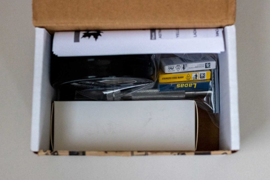 packaging of maggard razors box that arrived