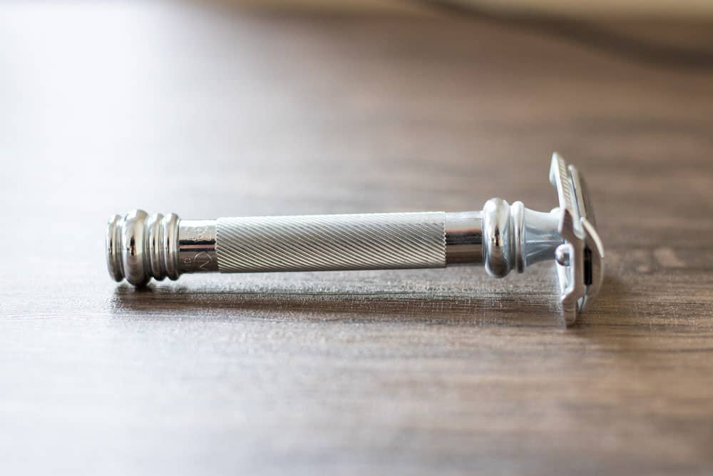 merkur 38c on a brown table