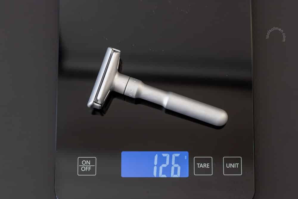 weighing a merkur futur on a scale
