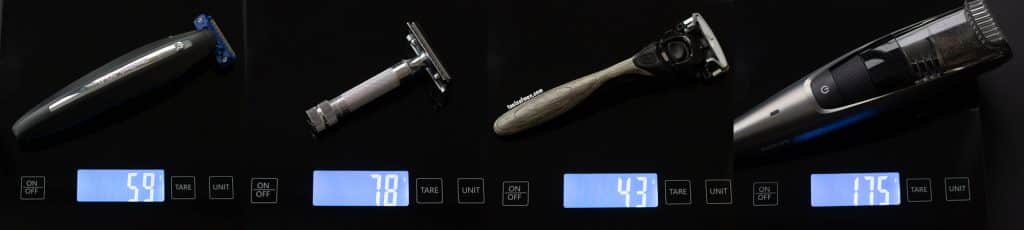 microtouch solo weight compared to other shaving devices
