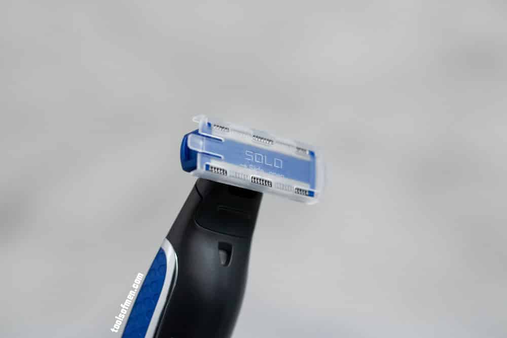 microtouch solo with blade guard on