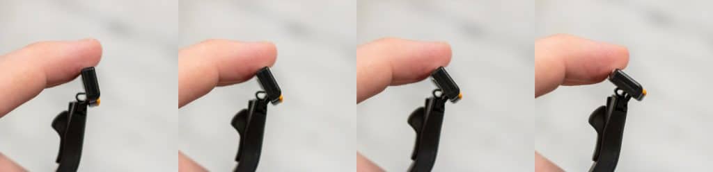 demonstrating the pivot range for the microtouch tough blade