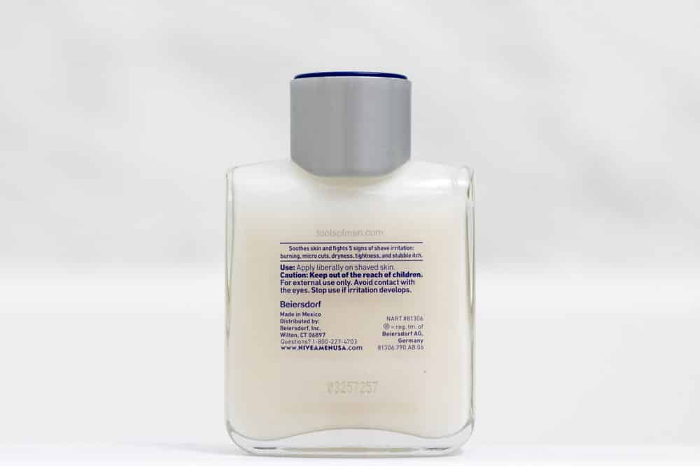 back of the aftershave balm container