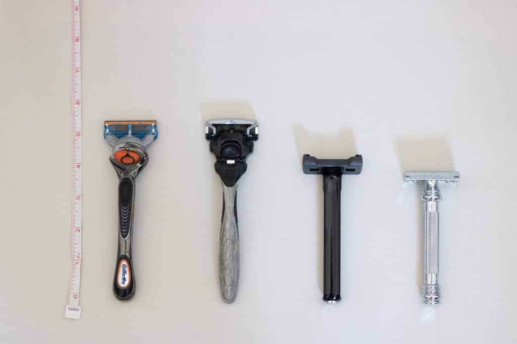length of the oneblade core compard to other razors