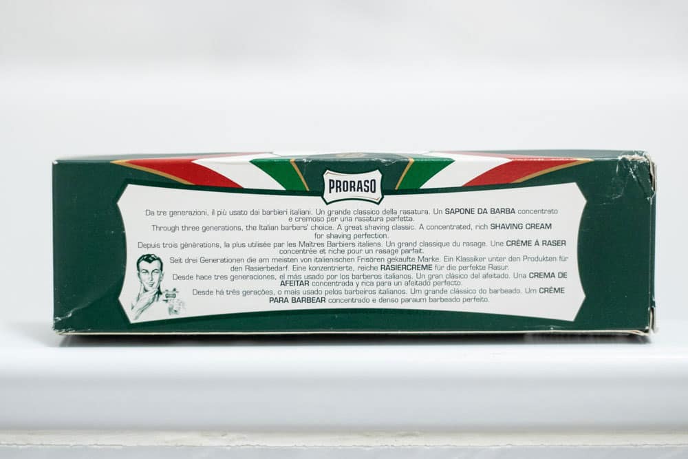 side of proraso box