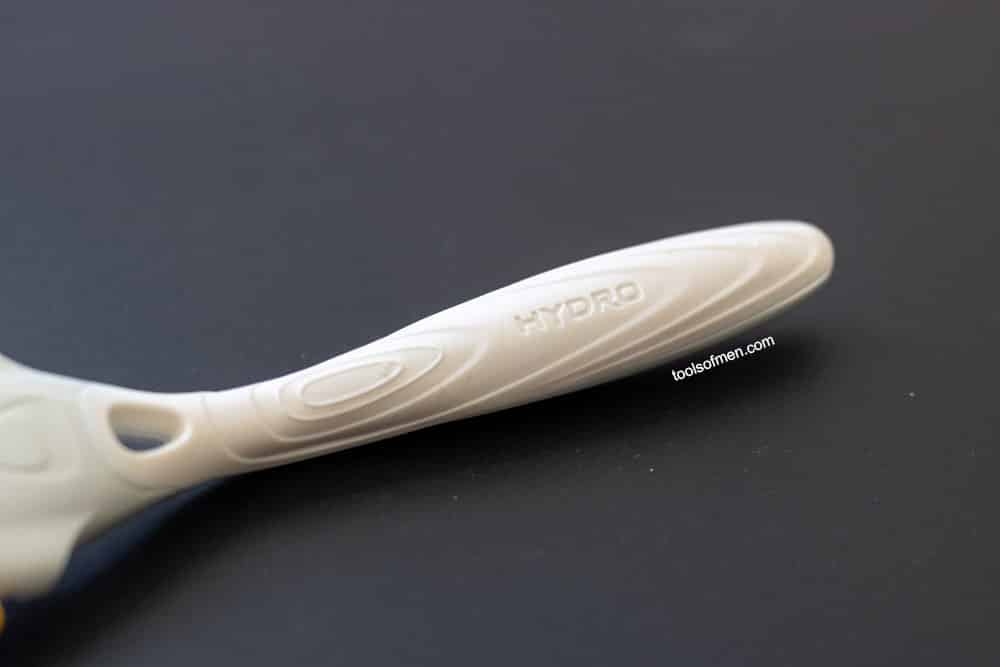 underside of the handle on the schick stubble eraser