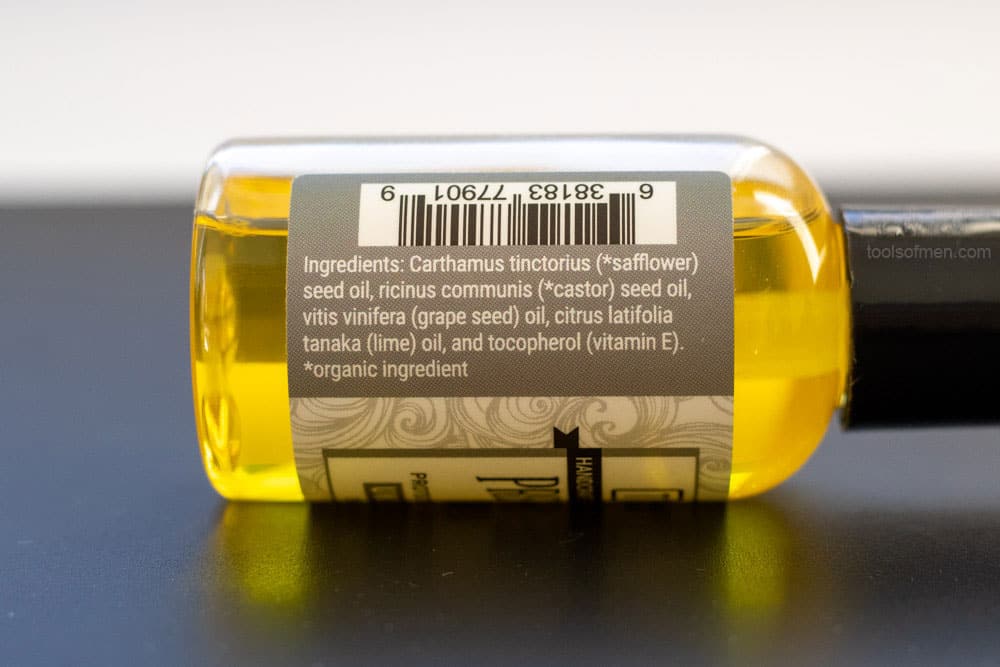 taconic pre shave oil ingredients