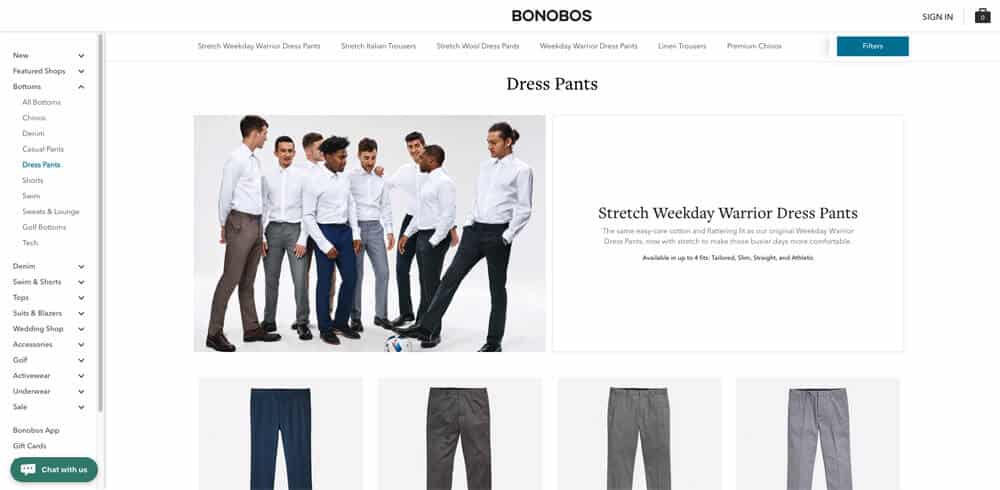 Bonobos Best Mens Dress Pants