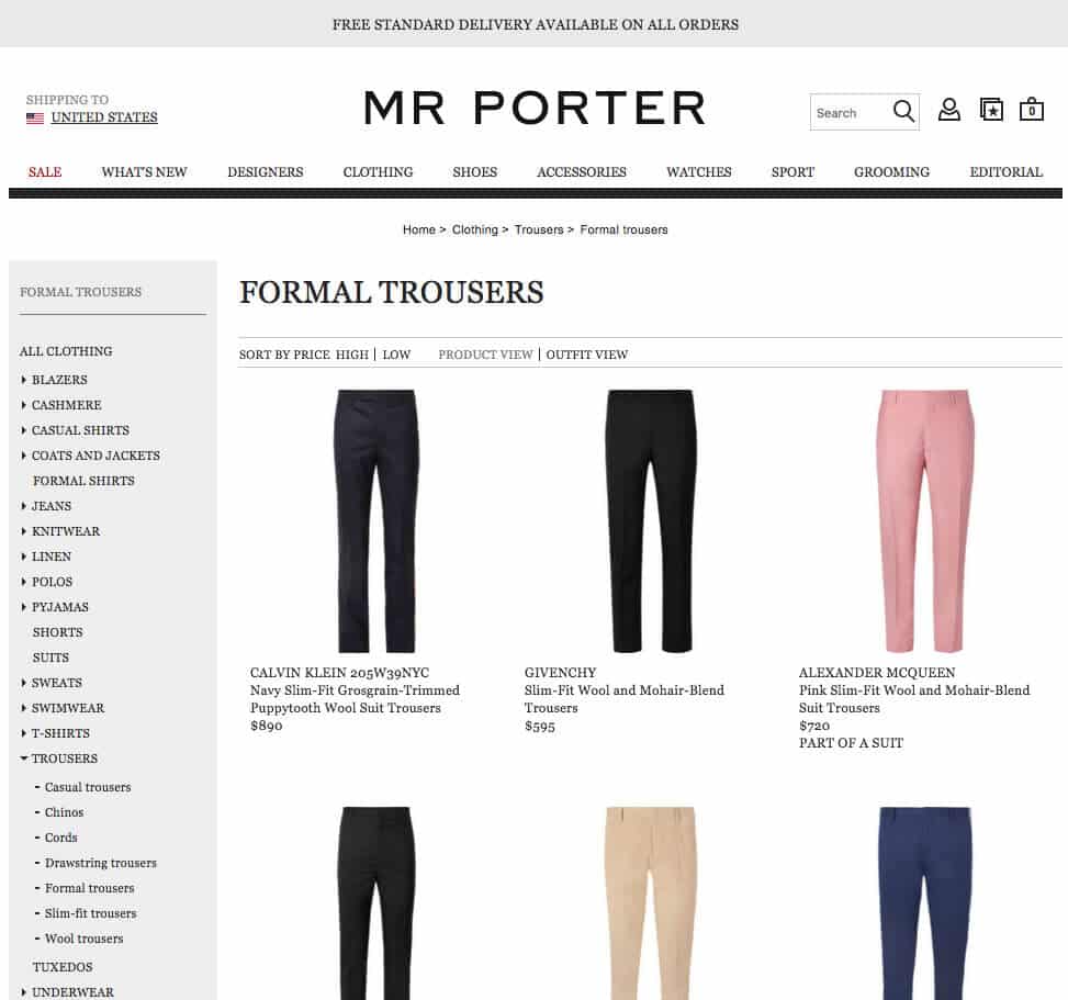 Mr Porter Pants