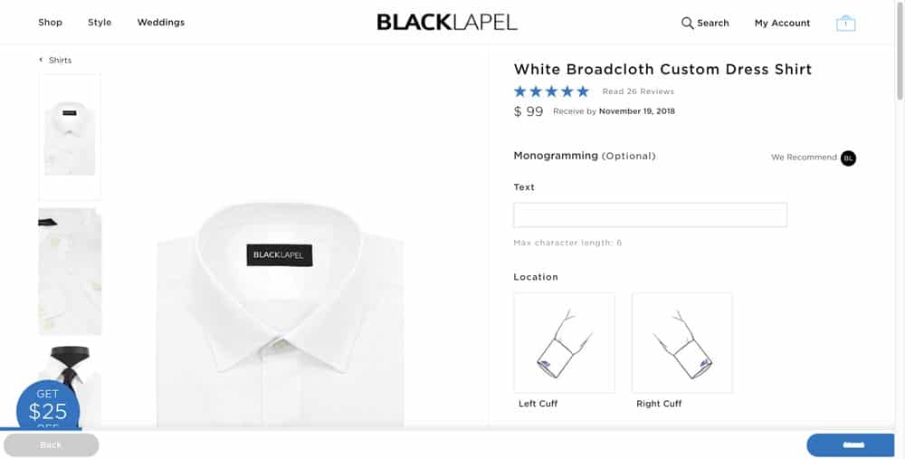 Black Lapel Customization Process Dress Shirt 2