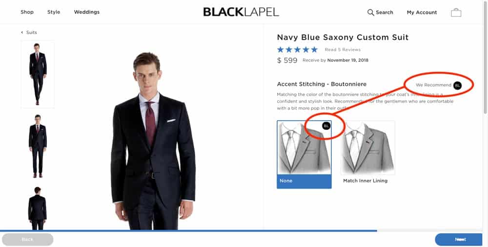 Black Lapel Customization Process Recommendations
