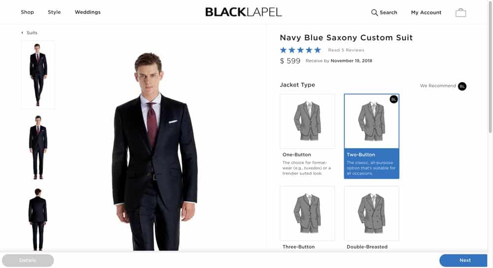 Black Lapel Customization Process 2