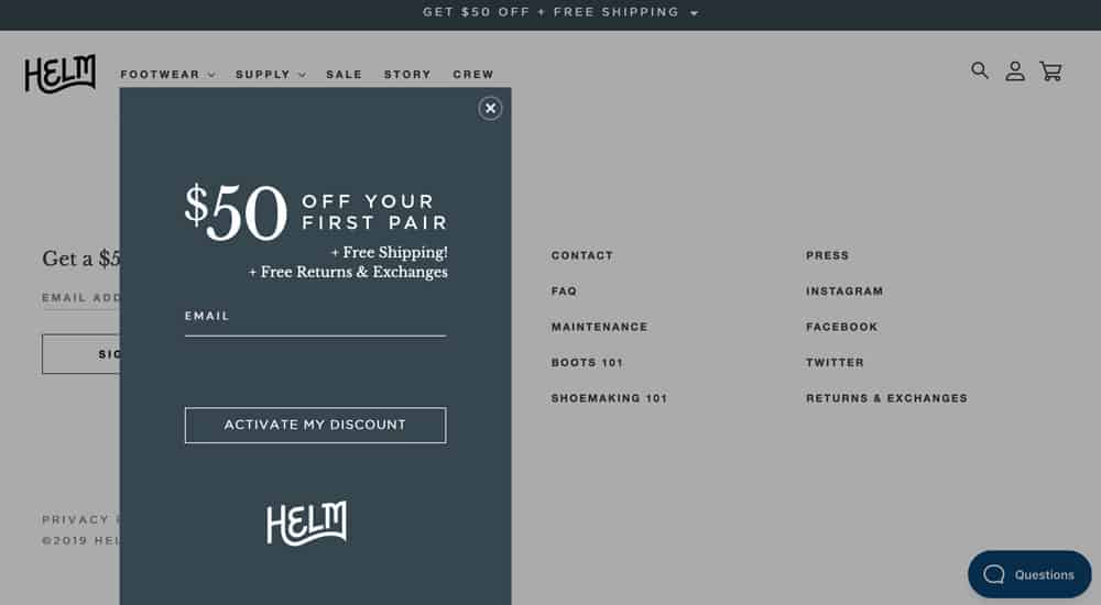 HELM Boots Promo Codes