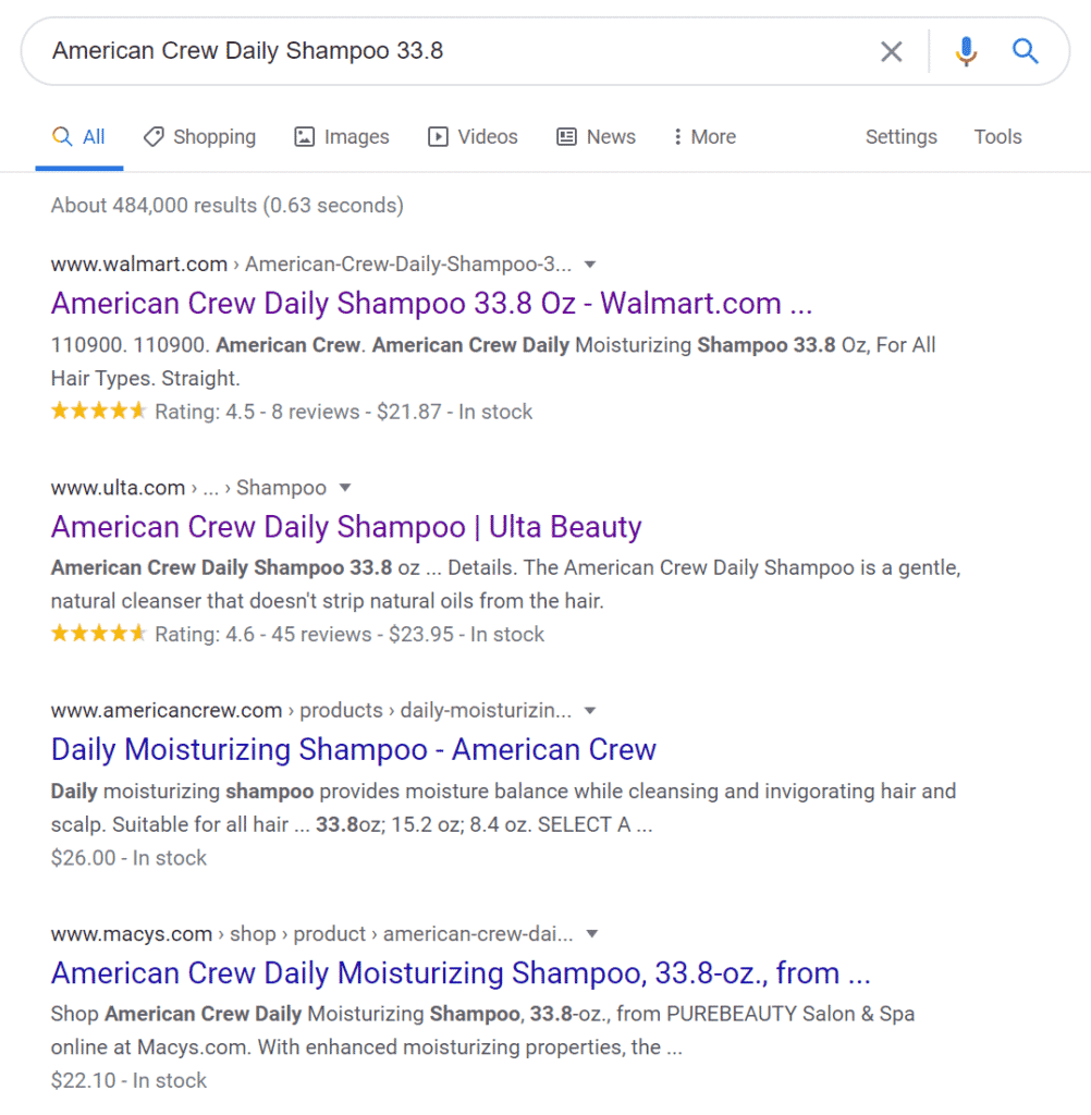 Google Product Prices