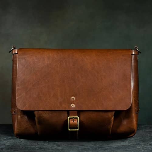 satchel page leather messenger bag
