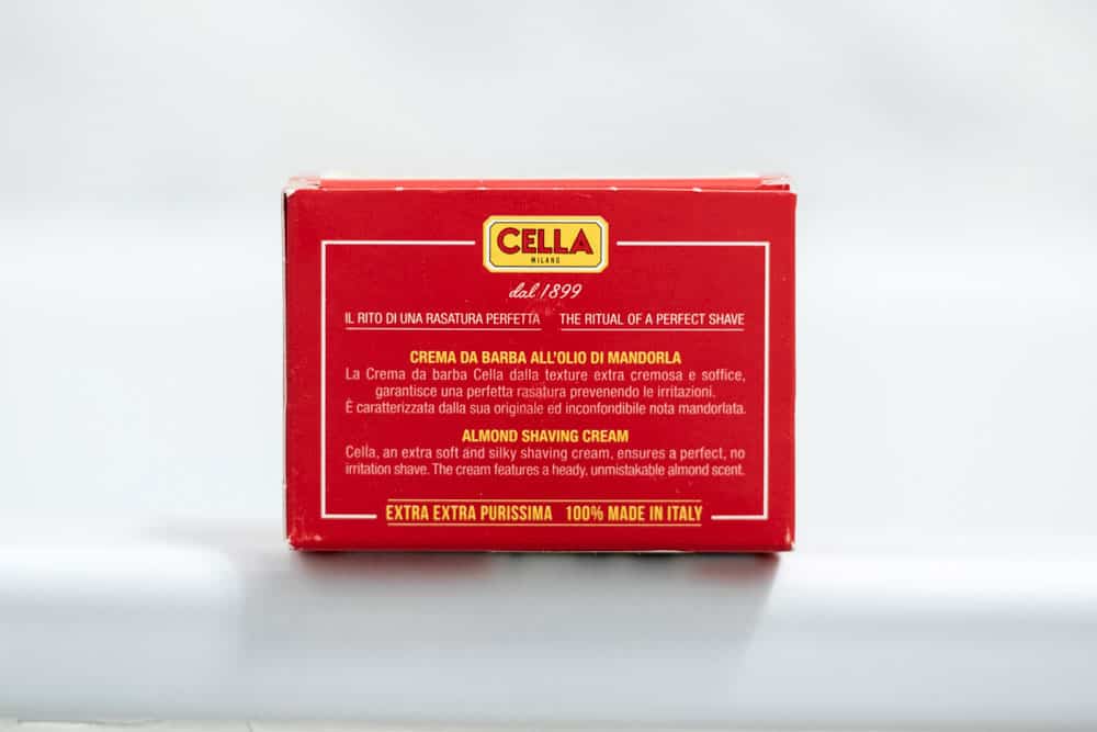 Cella Shave Cream Product Packaging Shot 3