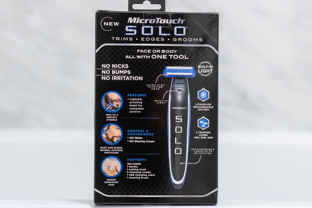 MicroTouch Solo Packaging Back Box