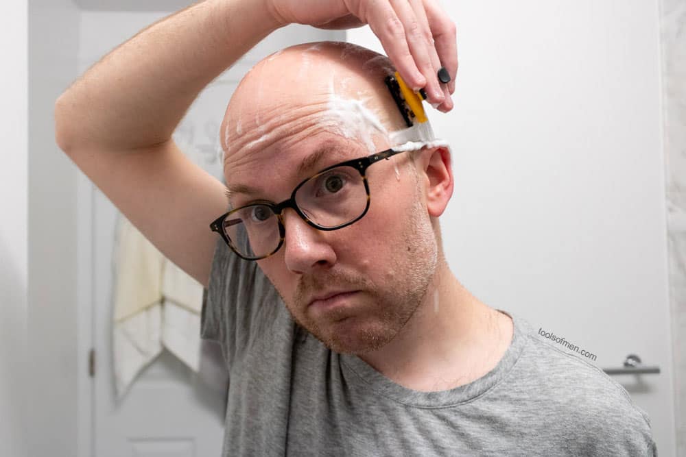 HeadBlade Moto shaving front of head
