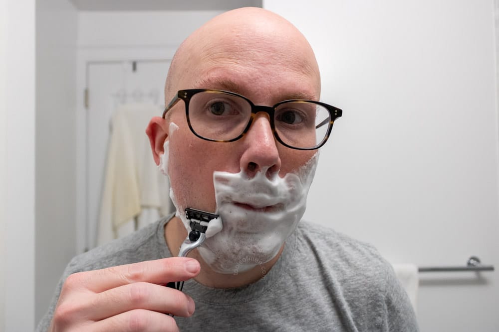 Various Pictures Shaving With the Gillette Mach3