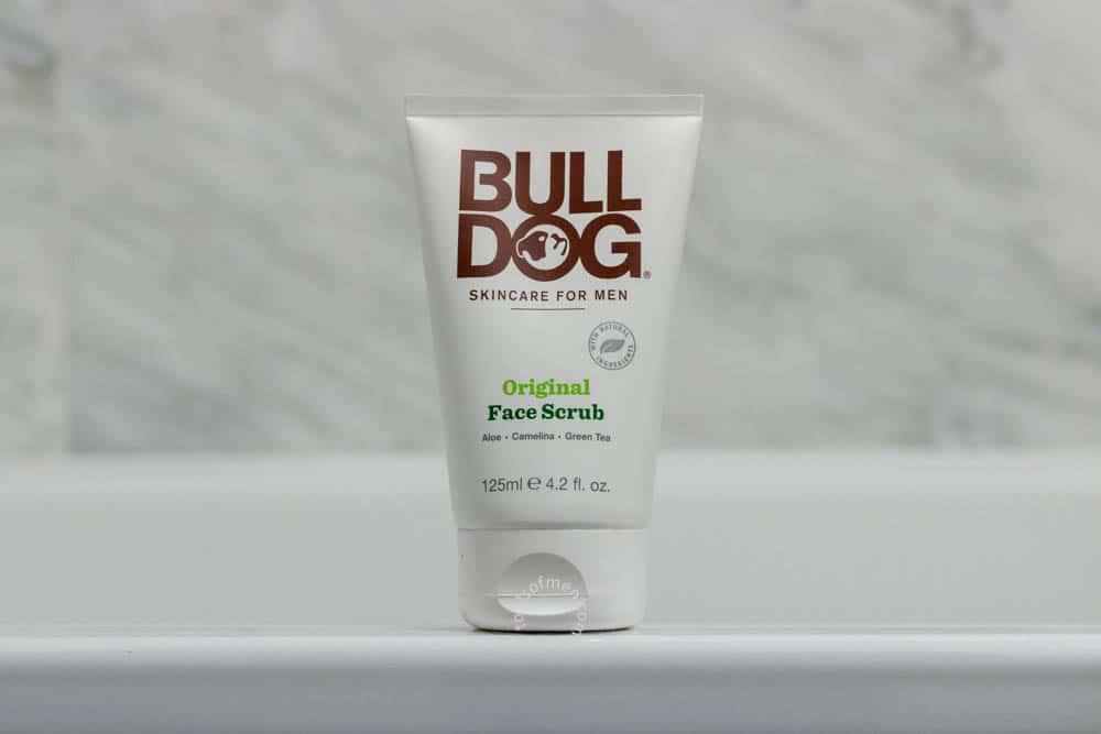 bulldog skincare review - face scrub packaging