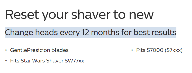 How many shaves for Philips Norelco electric shaver