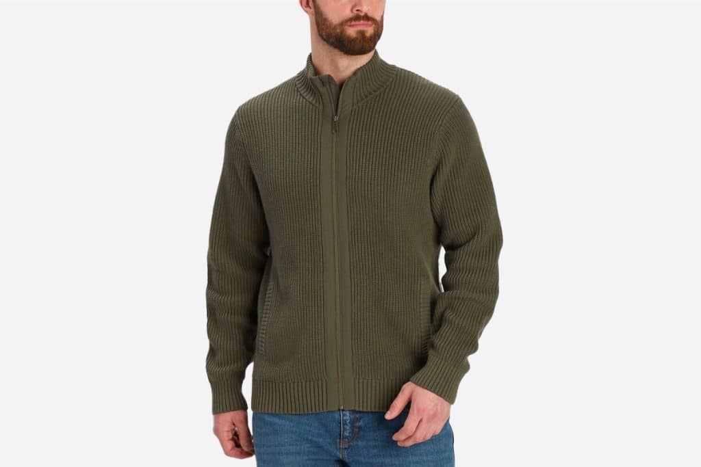 Duluth Trading Men's Brigadier Full-Zip Mock Sweater