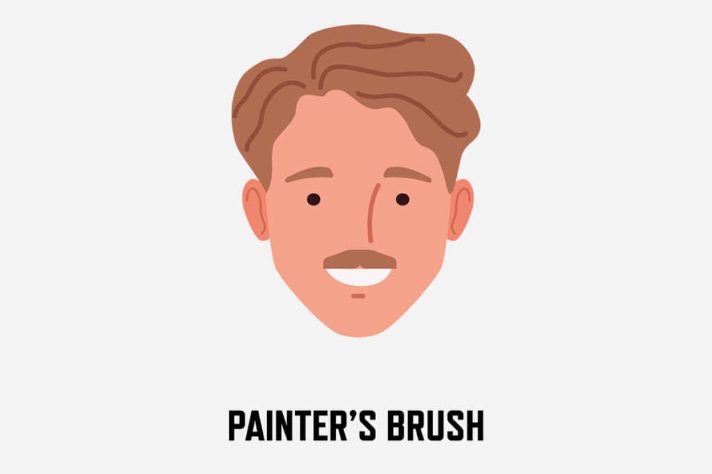 painters brush mustache