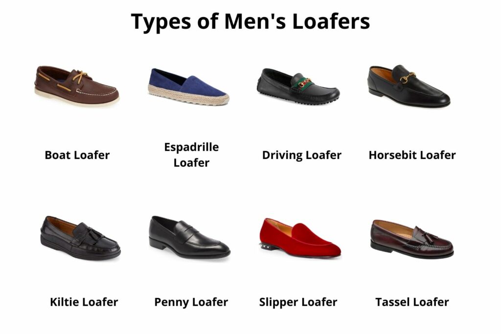 types of mens loafers