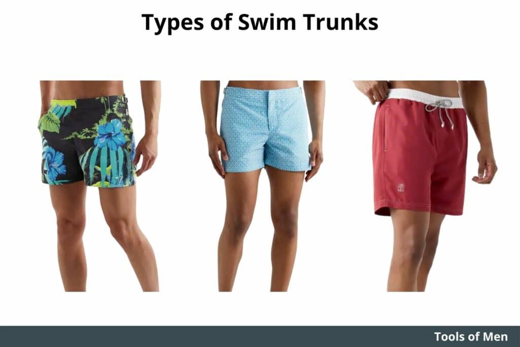 types of swim trunks