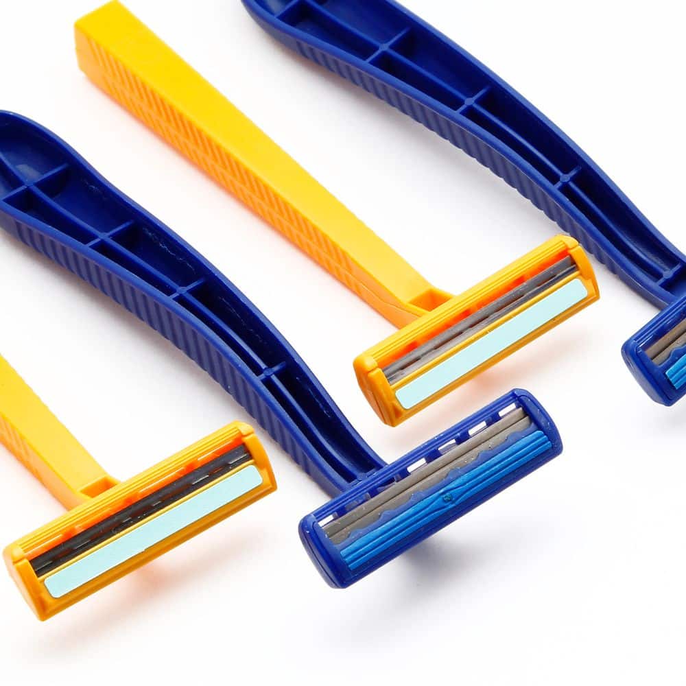 several disposable razors
