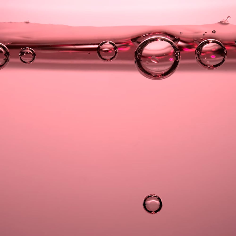 pink water with bubbles