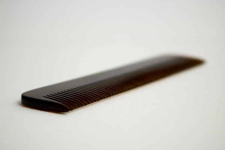 beard comb on a flat surface