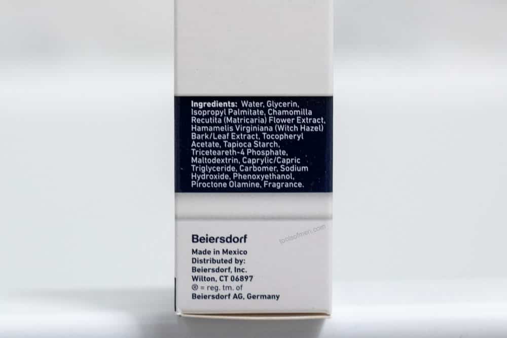 closeup of the ingredient list