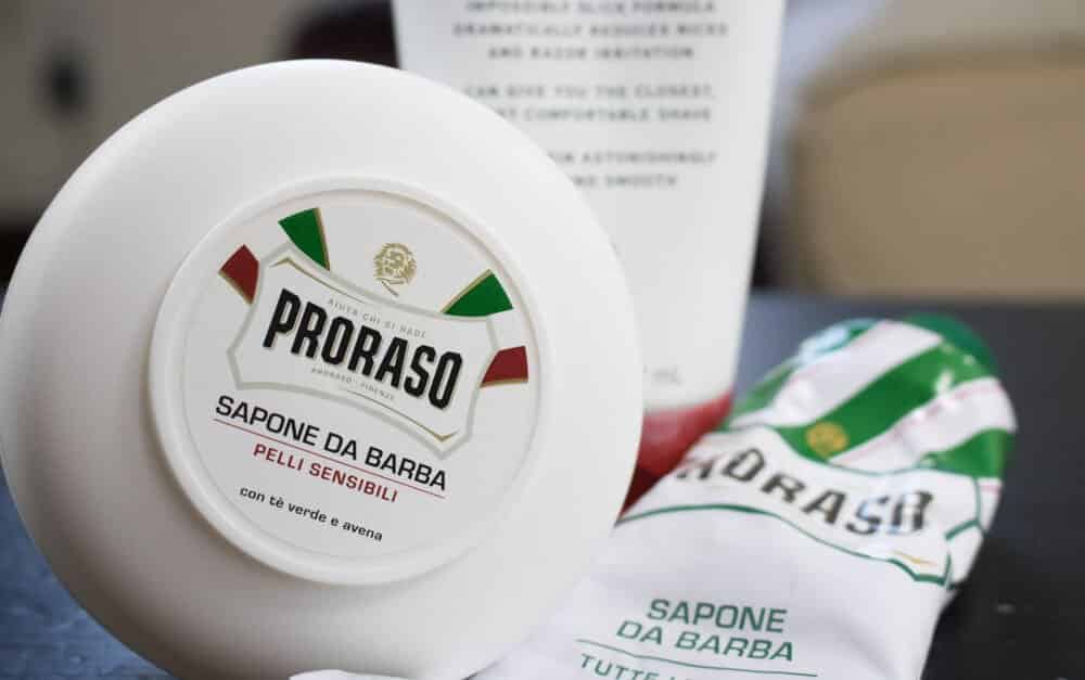 collection of proraso shave cream products