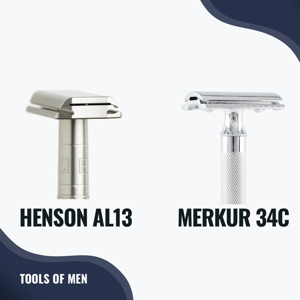 cropped picture of the henson al13 and merkur 34c side by side