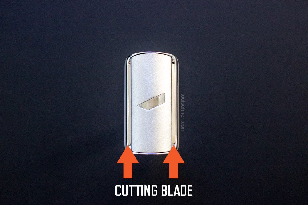 diagram of cutting blade on bevel razor