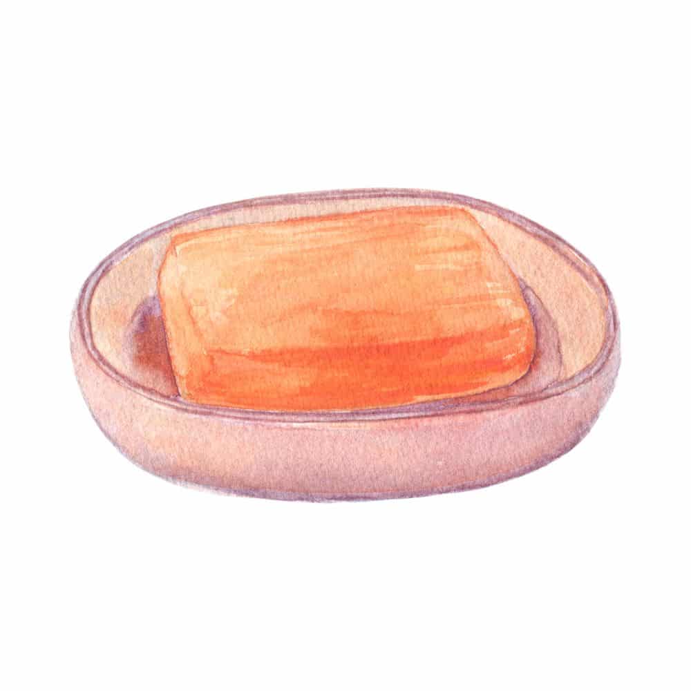 drawing of a soap tray