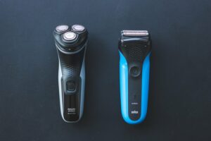 foil and rotary shaver side by side