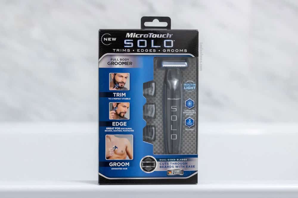 front of the box for the microtouch solo