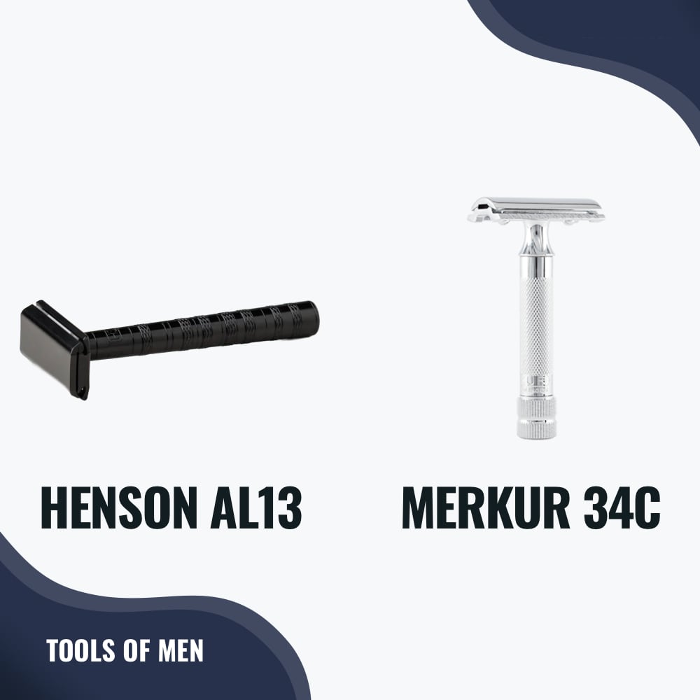 full length picture of both the henson al13 and merkur 34c