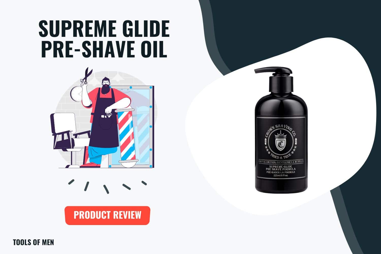 generic image of supreme glide shave oil on right