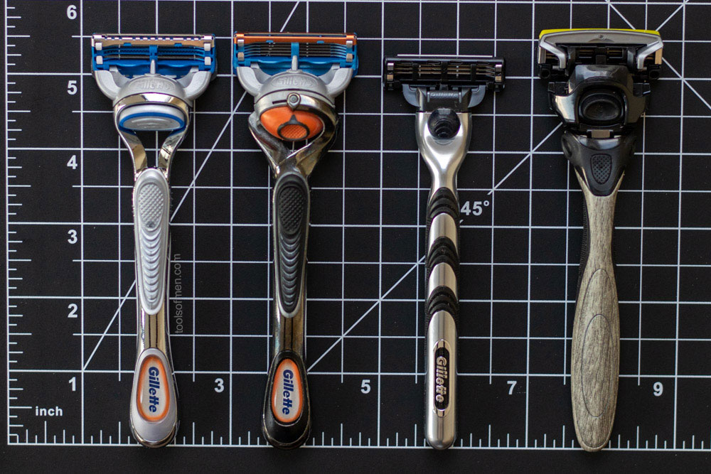 gillette skinguard length compared to other cartridge razors