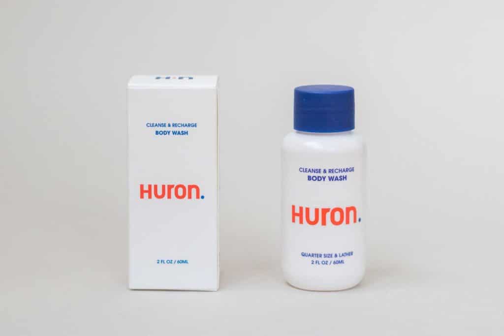 huron body wash packaging