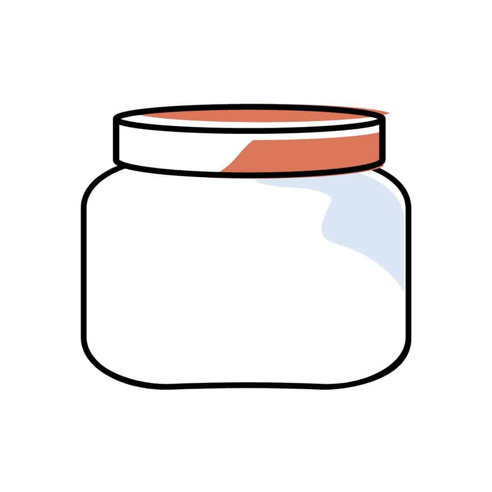 illustration of a glass jar