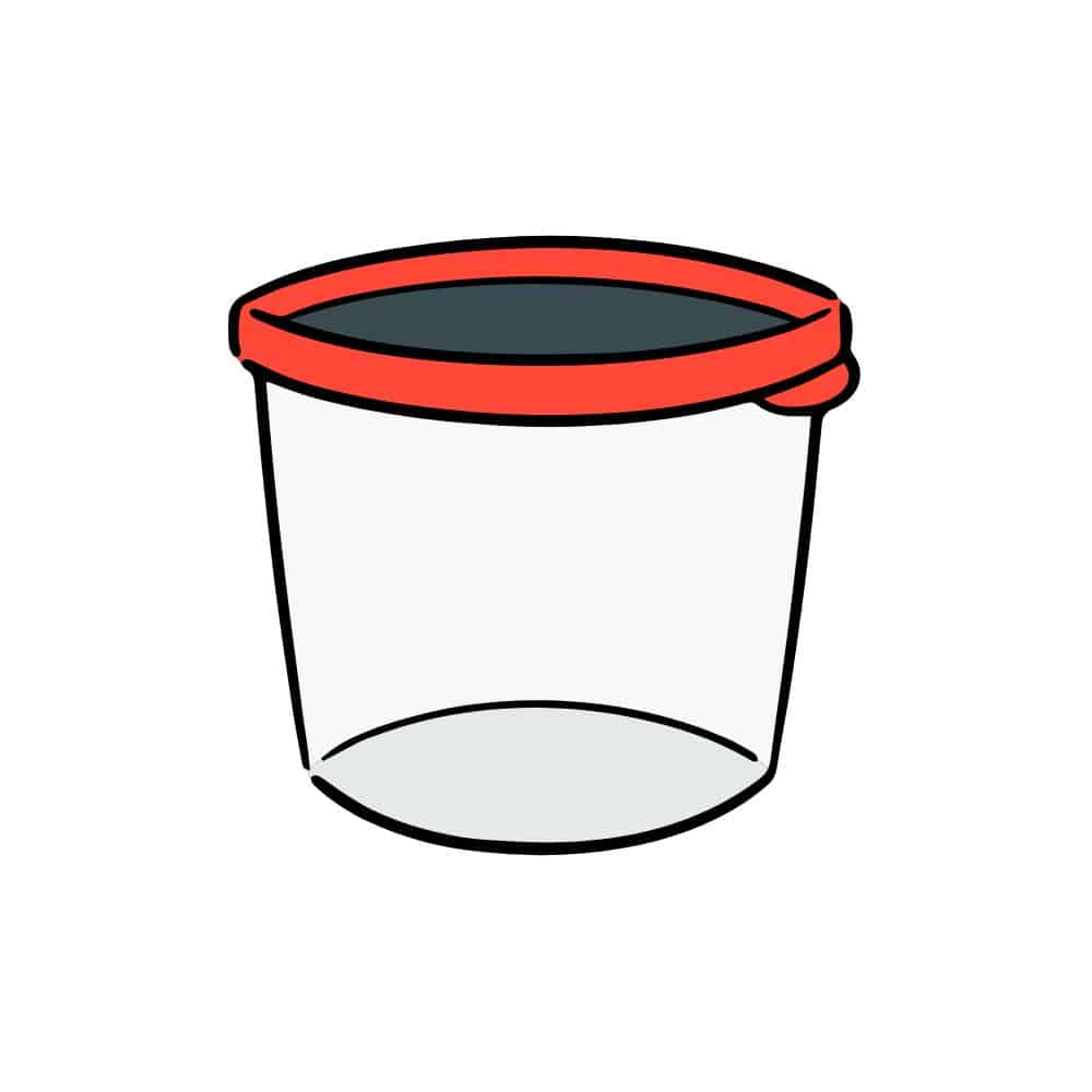 illustration of a plastic container