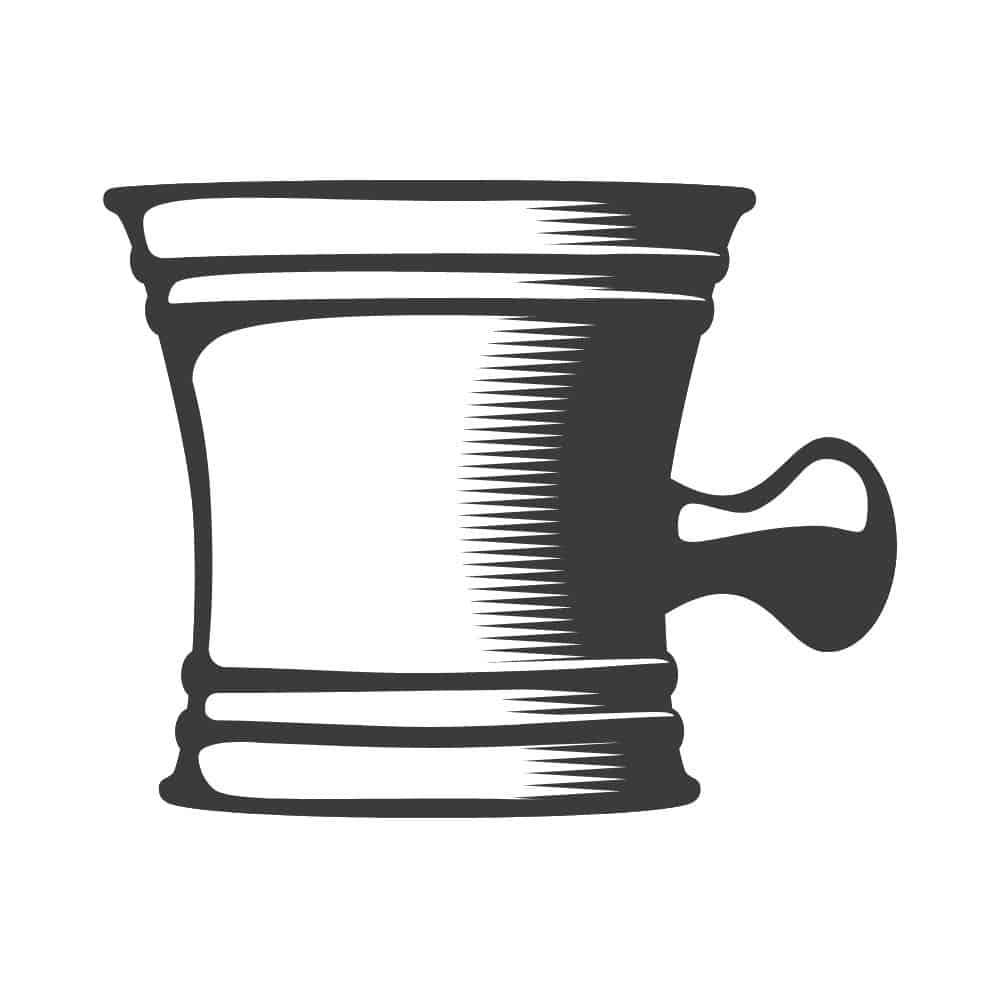 illustration of a shaving mug
