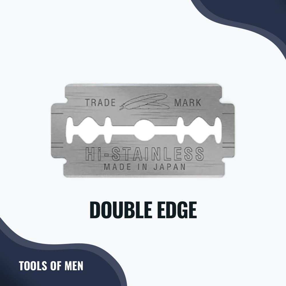 isolated picture of a double edge razor blade